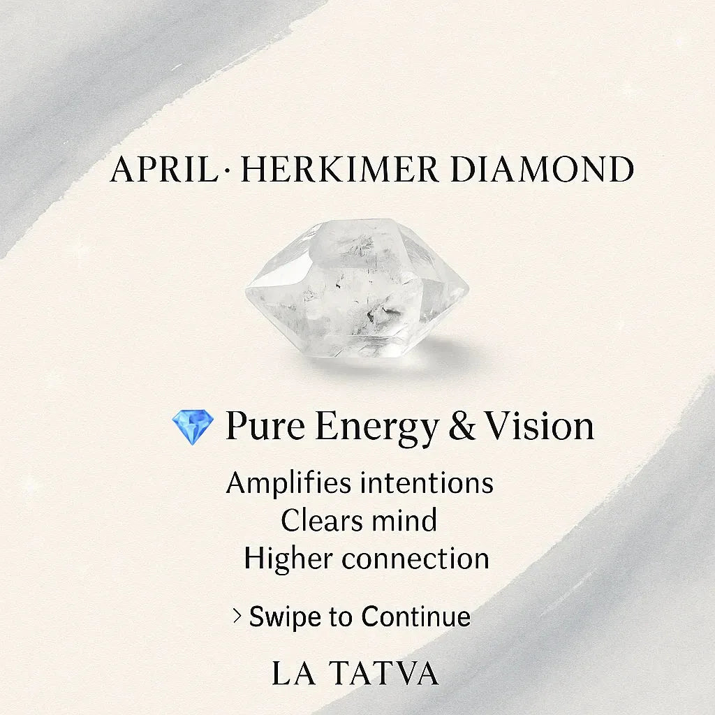 Herkimer Diamond – April Birthstone Pendant - LA TATVA