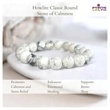 Howlite Bracelet - Classic Round - LA TATVA