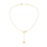 Infinity Heart Sterling Silver Necklace - Gold - LA TATVA