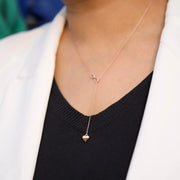 Infinity Heart Sterling Silver Necklace - Rose Gold