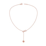Infinity Heart Sterling Silver Necklace - Rose Gold - LA TATVA