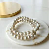 Serene Elegance – Pearl Bracelet + Amethyst Bracelet Combo | Mother's Day Special