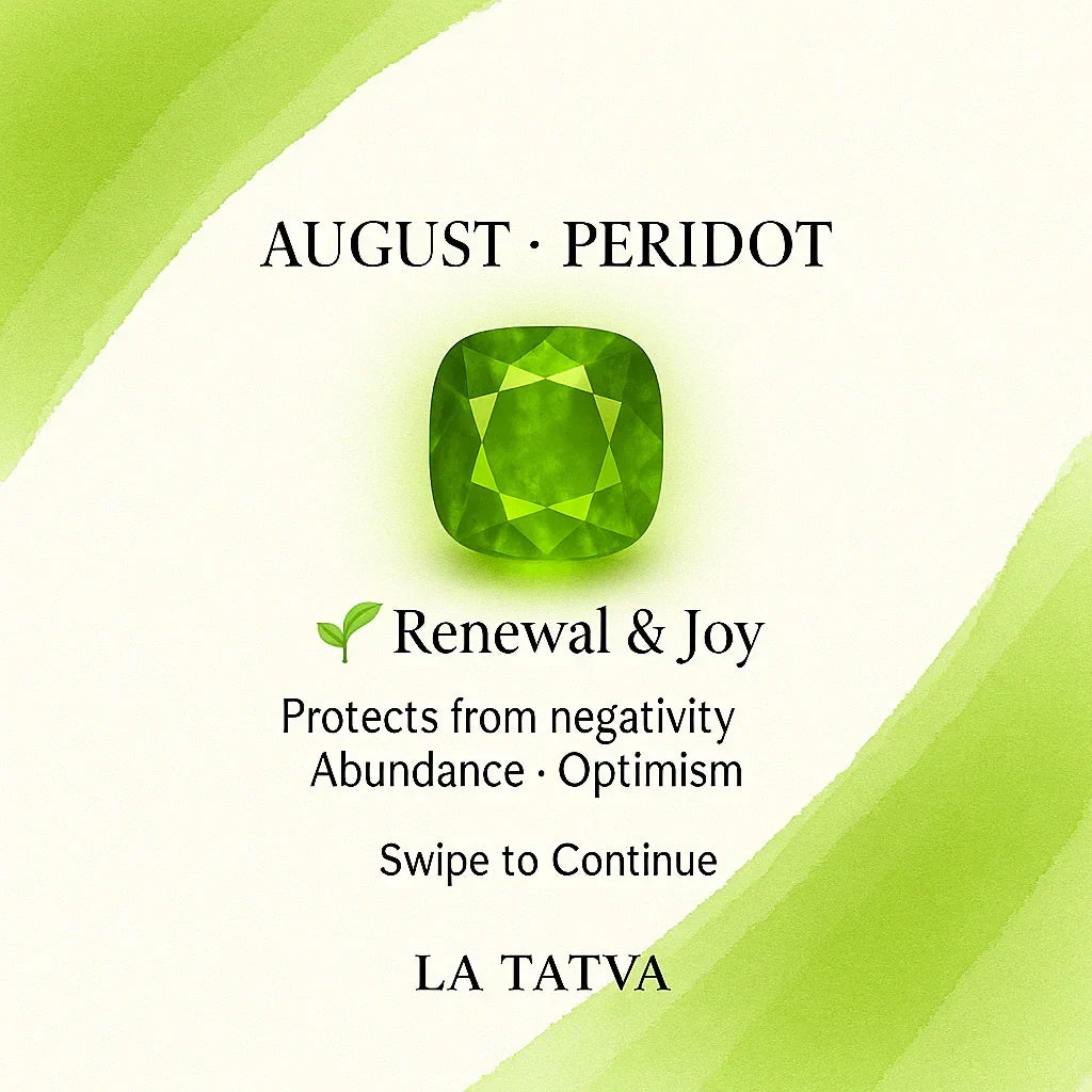 Peridot Pendant – August Birthstone - LA TATVA