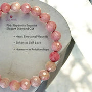 Pink Rhodonite Bracelet - Stone of Compassion and Healing