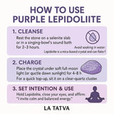 Purple Lepidolite - Stone of Spiritual Awakening - LA TATVA