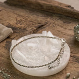 Pyrite Anklet with Raw Selenite Plate
