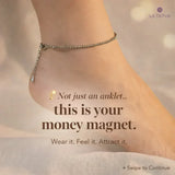 Pyrite Anklet with Raw Selenite Plate