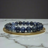 Real Sodalite Bracelet for Clarity and Inner Calm Classic Round