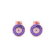 Rose Gold Evil Eye 925 Silver Earring