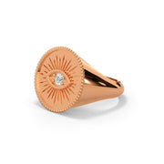 Rose Gold Evil Eye 925 Silver Ring