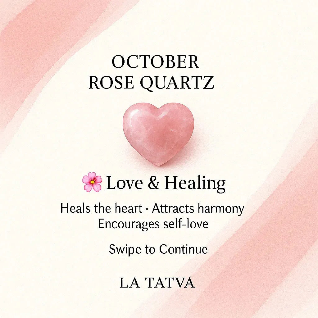 Rose Quartz Pendant – October Birthstone Pendant - LA TATVA