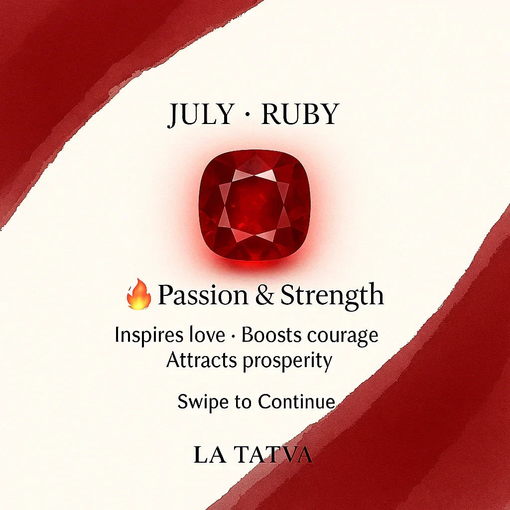 Ruby Pendant – July Birthstone - LA TATVA