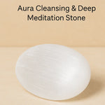 Selenite Palm Stone | Aura Cleansing & Deep Meditation Stone - LA TATVA