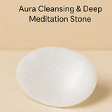 Selenite Palm Stone | Aura Cleansing & Deep Meditation Stone - LA TATVA
