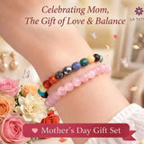 Seven Chakra × Rose Quartz Bracelet Combo - A Meaningful Gift for Her