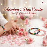 Seven Chakra × Rose Quartz Bracelet Combo - A Meaningful Valentine’s Gift for Her