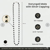 Silver Capped Karungali Malai (Black Ebony) – Aura Protection • Strength • Divine Clarity