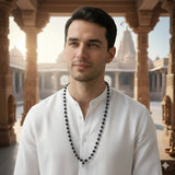 Silver Capped Karungali Malai (Black Ebony) – Aura Protection • Strength • Divine Clarity