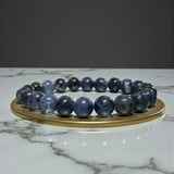 Real Sodalite Bracelet for Clarity and Inner Calm Classic Round