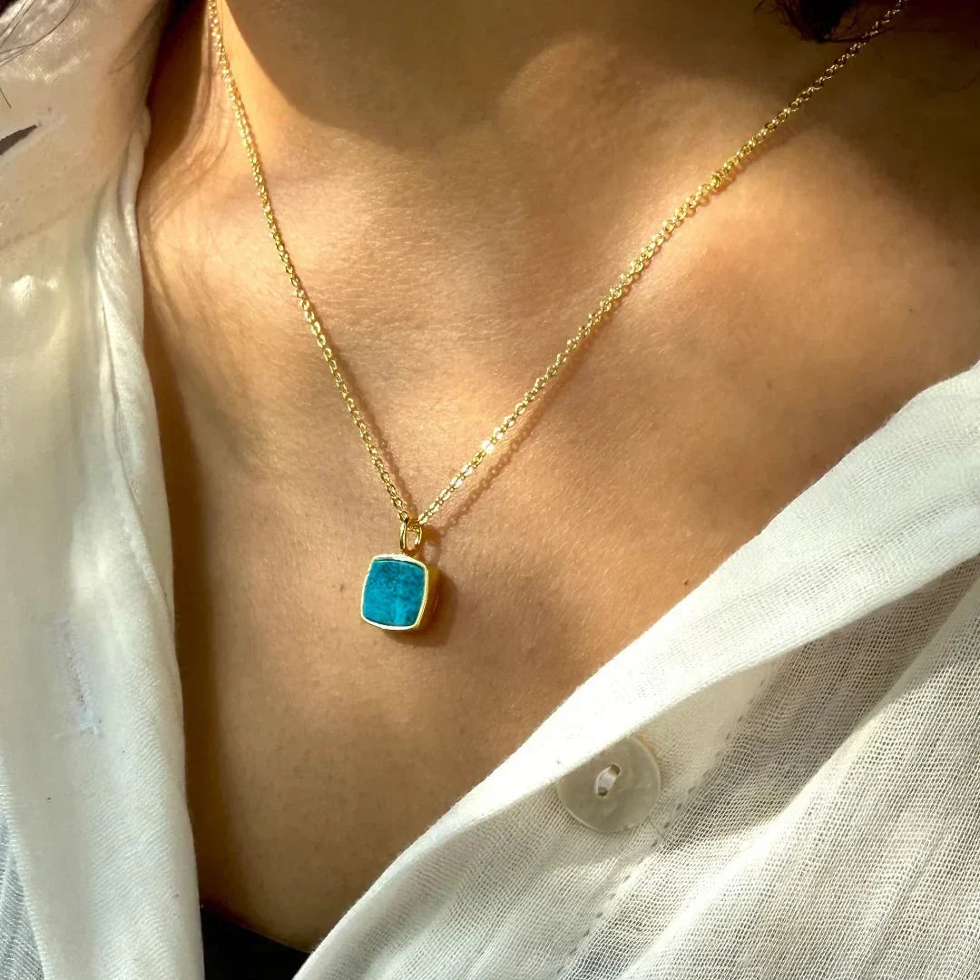 Turquoise Pendant – December Birthstone - LA TATVA