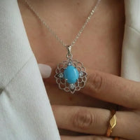 Turquoise Silver Pendant – Wear Calm. Carry Protection.