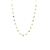 All Chakra Multi stone Silver Necklace - LA TATVA
