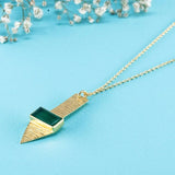 Green Onyx Arrow Pendant - LA TATVA