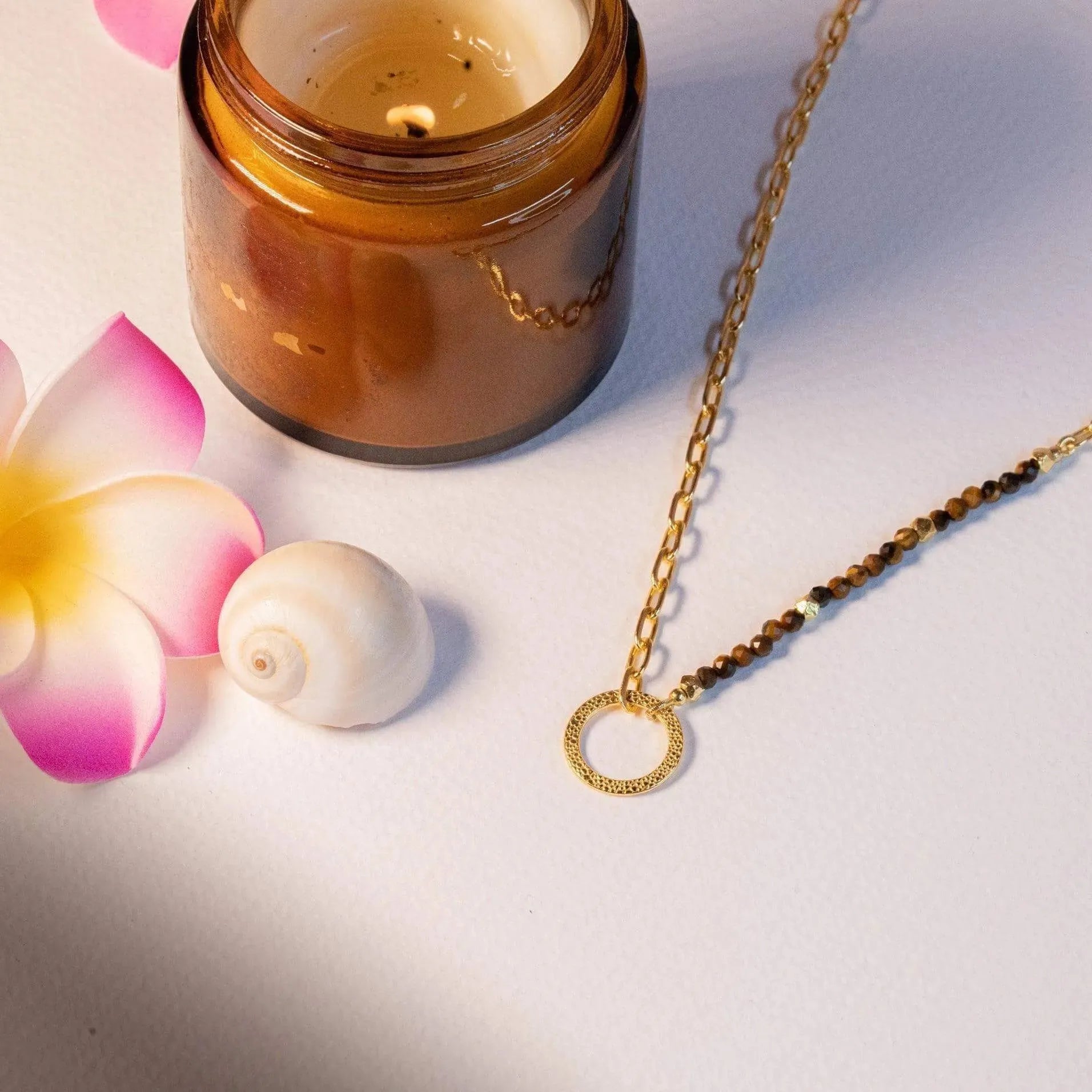 Mystical Tiger Eye Necklace - Stone of Courage - LA TATVA